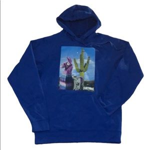 Fortnite Blue Loot Llama Hoodie Mens Size Size M